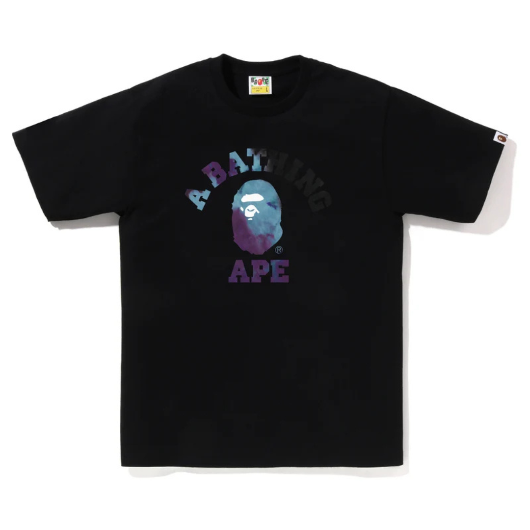 Bape Tie Dye College Tee (Black)