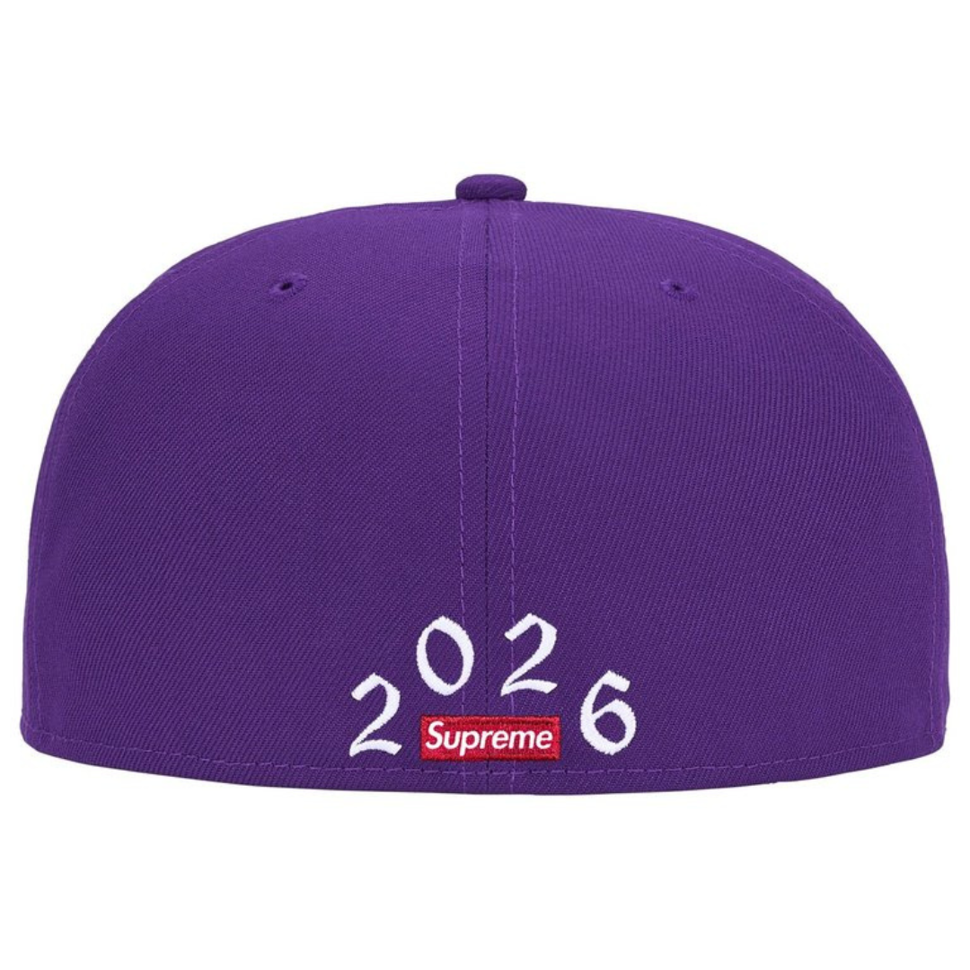 Supreme New Era Devil S Logo Fitted Hat (Purple)