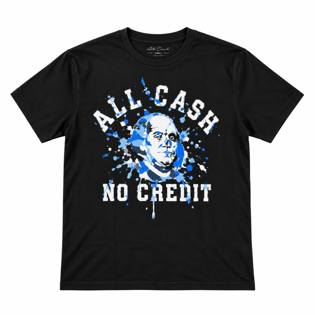 All Cash Benji Paint Splatter Tee (Black/Blue)