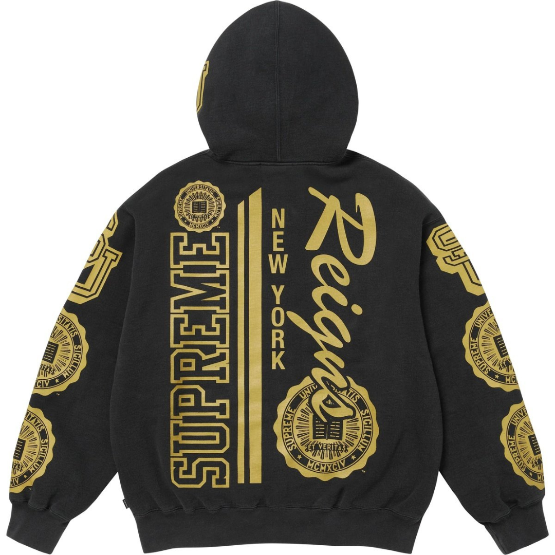Supreme Knowledge Reigns Zip Up Hoodie (Black)