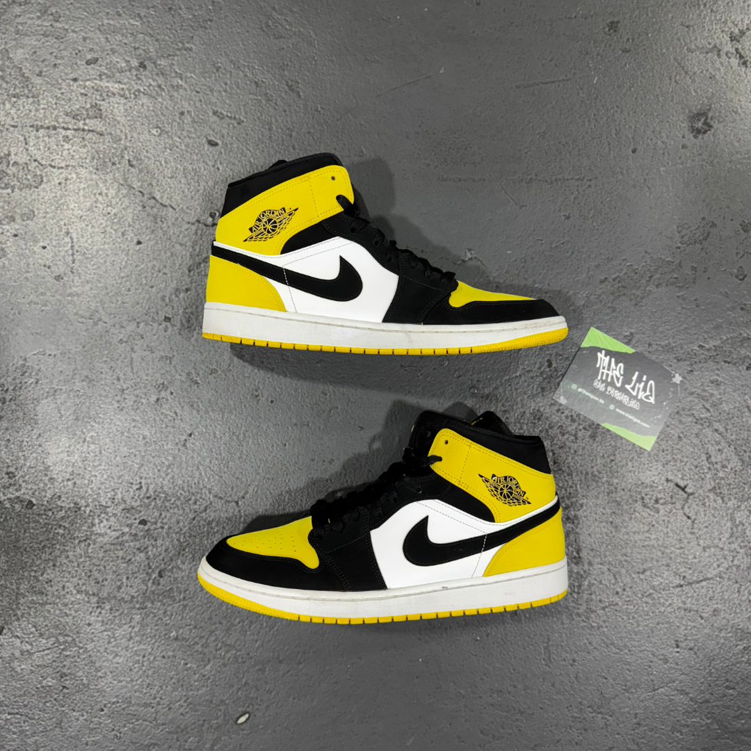 Air Jordan 1 Mid Yellow Toe Black (Used)