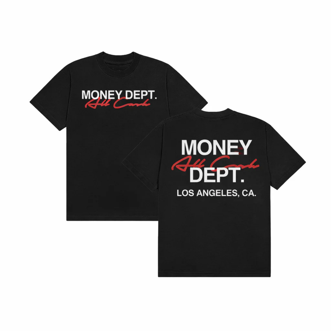 Money Dept x All Cash Classic Tee (Black/Red)