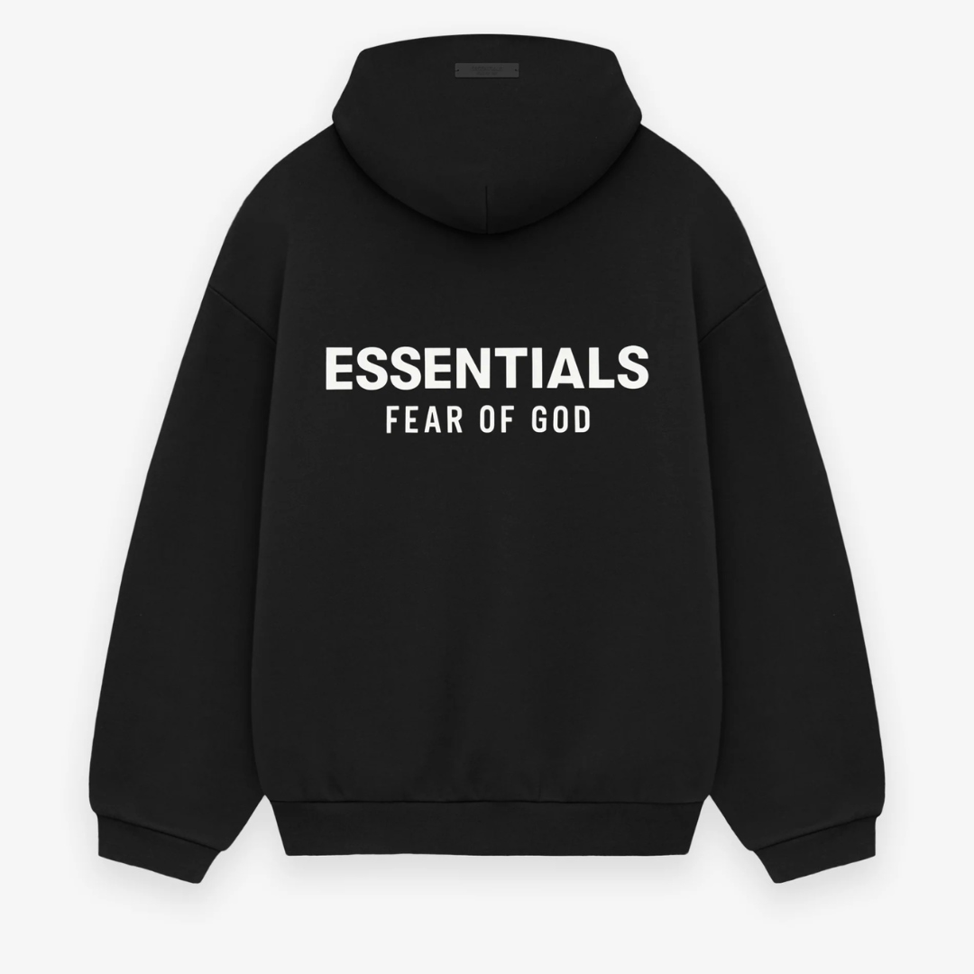 Fear Of God Essentials Fleece Hoodie (Black/White)