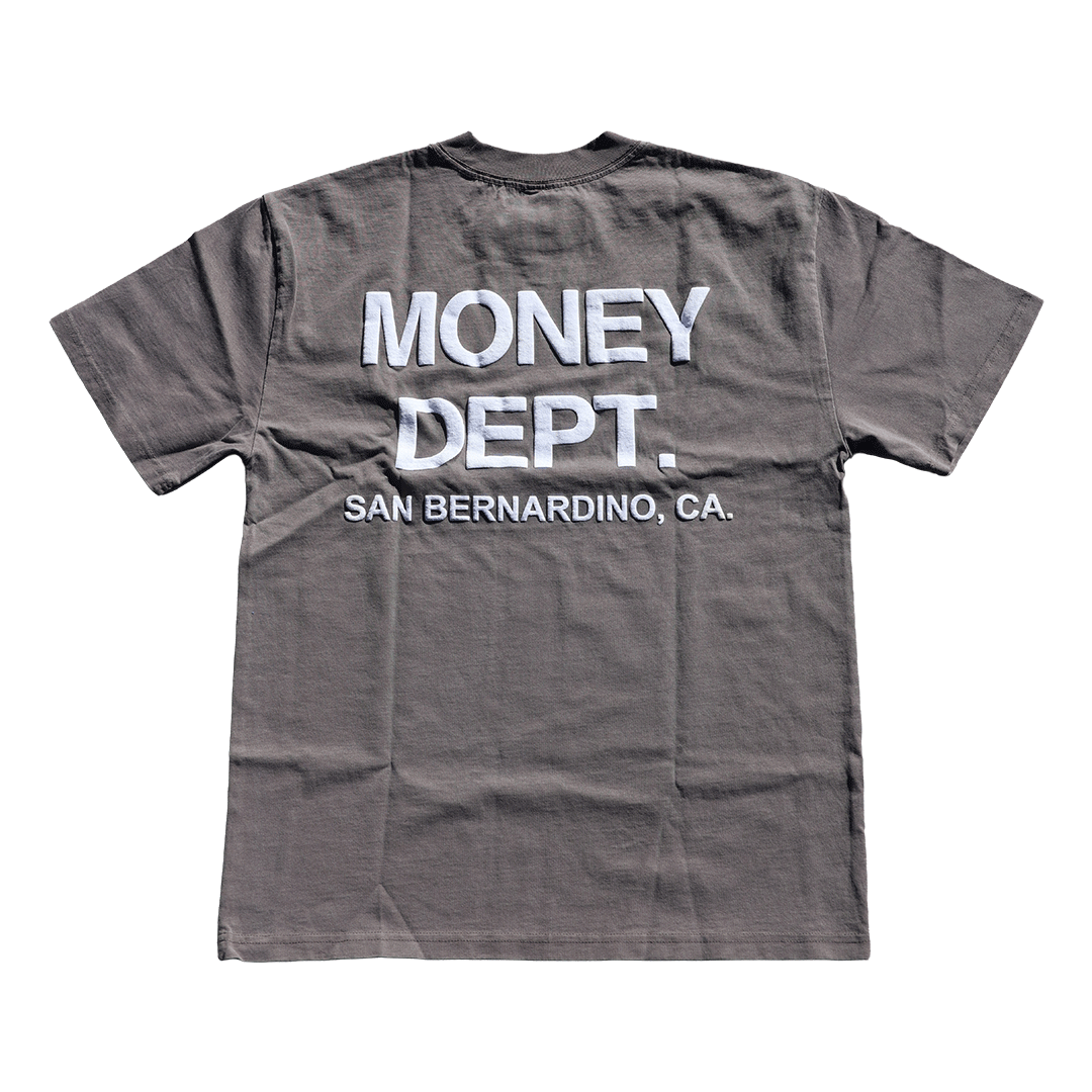 Money Dept x San Bernardino Puff Print Tee (Washed Grey)