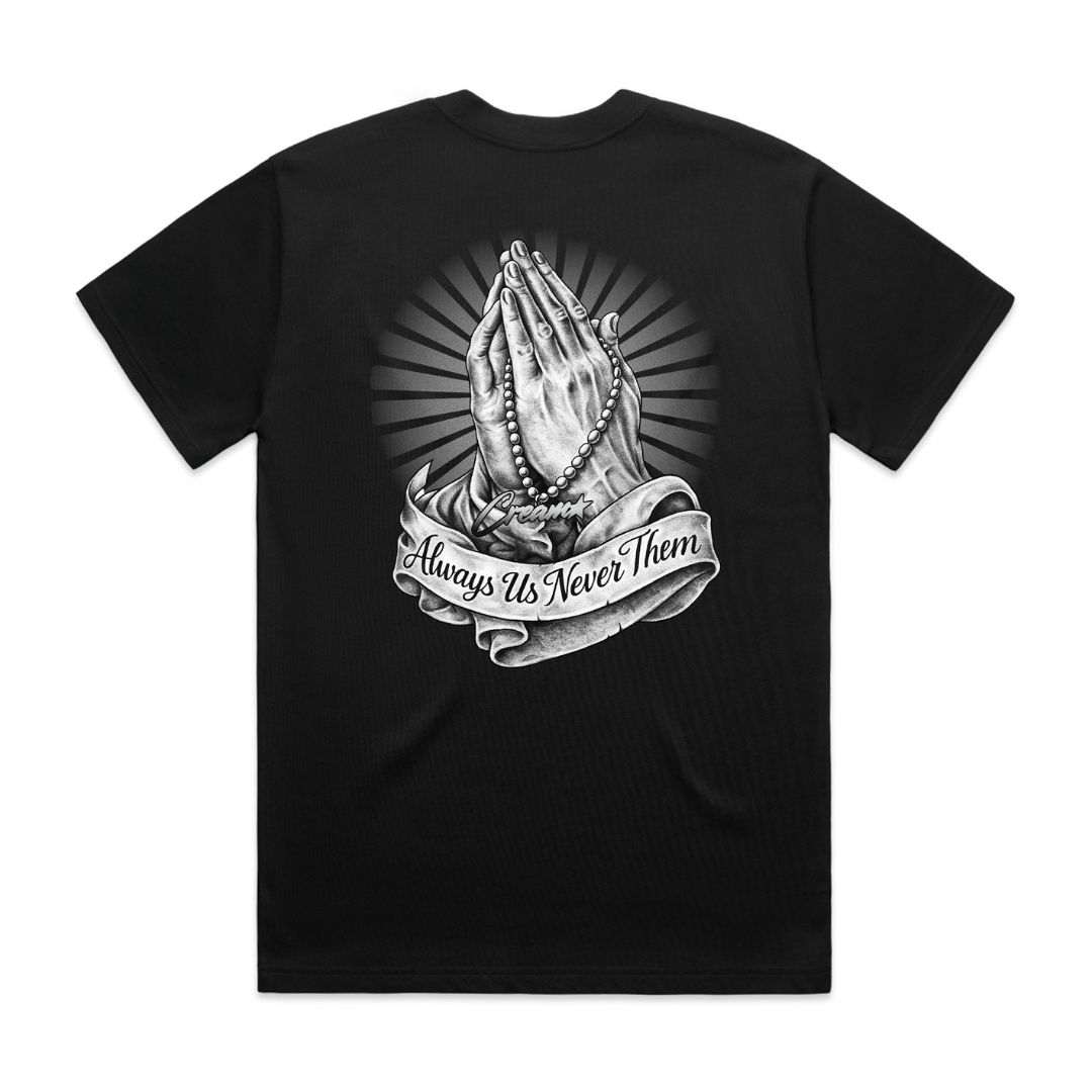 Cream Prayer Tee (Black)