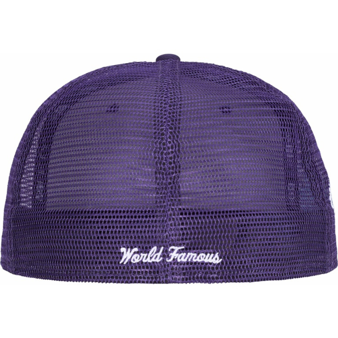 Supreme x New Era Box Logo Mesh Fitted Hat (SS24)(Purple)