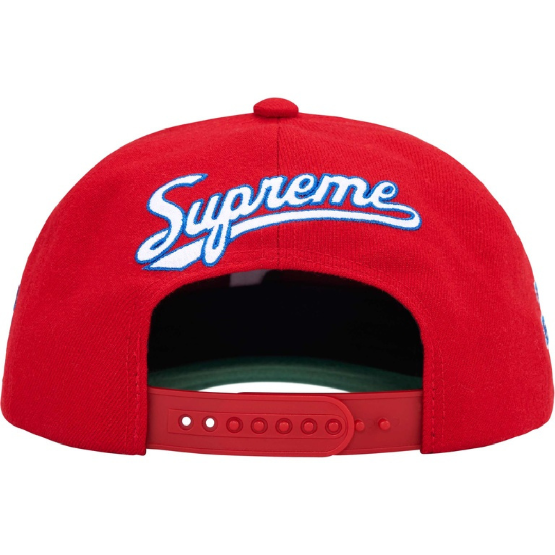 Supreme World Famous S Logo 6 Panel Hat (Red)