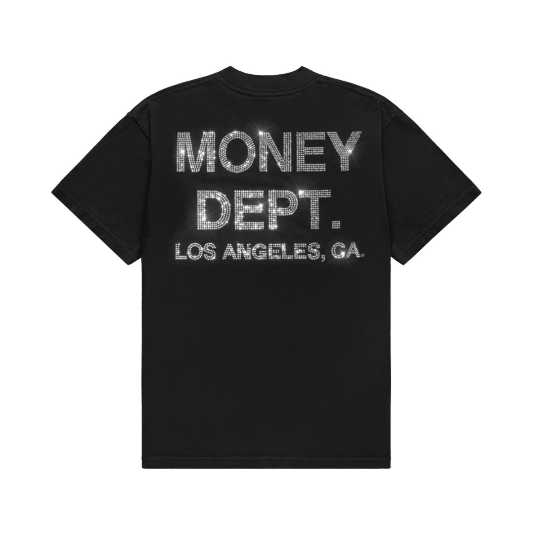 Money Dept Rhinestone Tee (Clear)