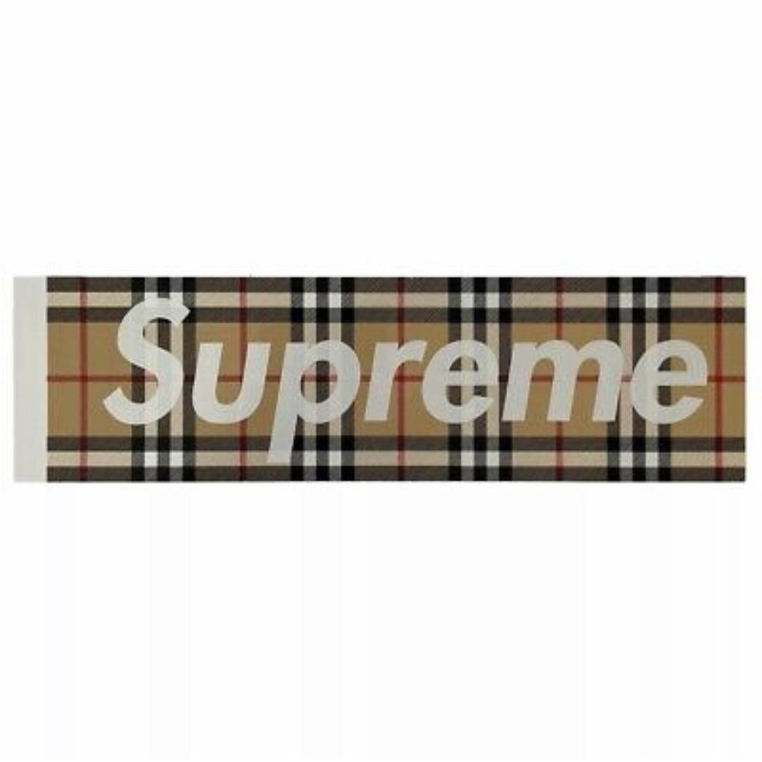 Supreme Burberry Sticker (Brown)