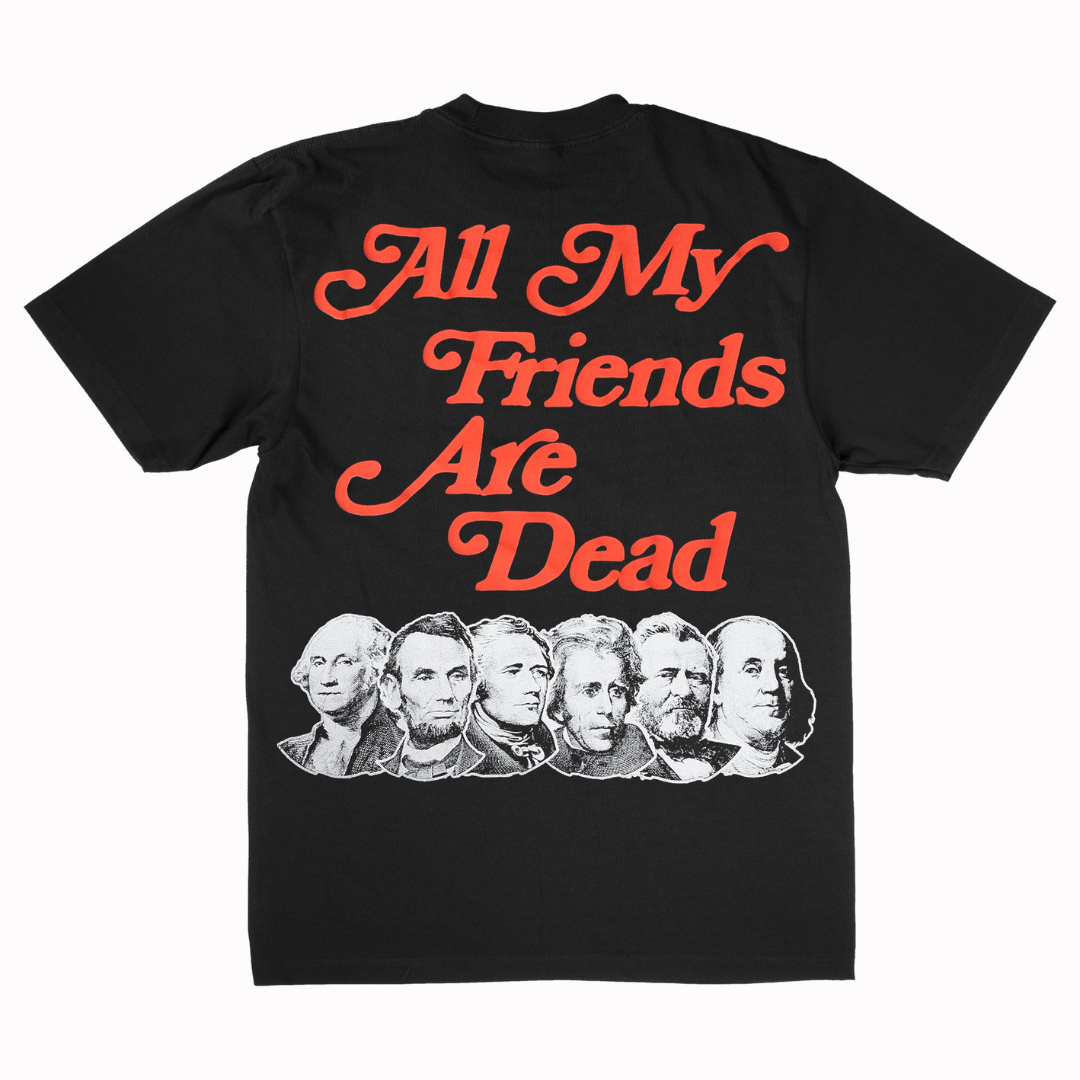All Cash Friends Puff Print Tee (Black/Red)
