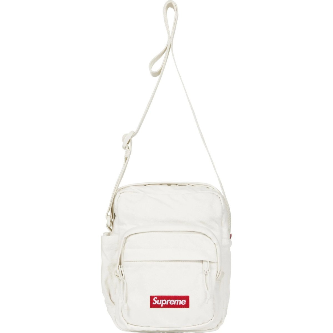 Supreme Denim Shoulder Bag (White)