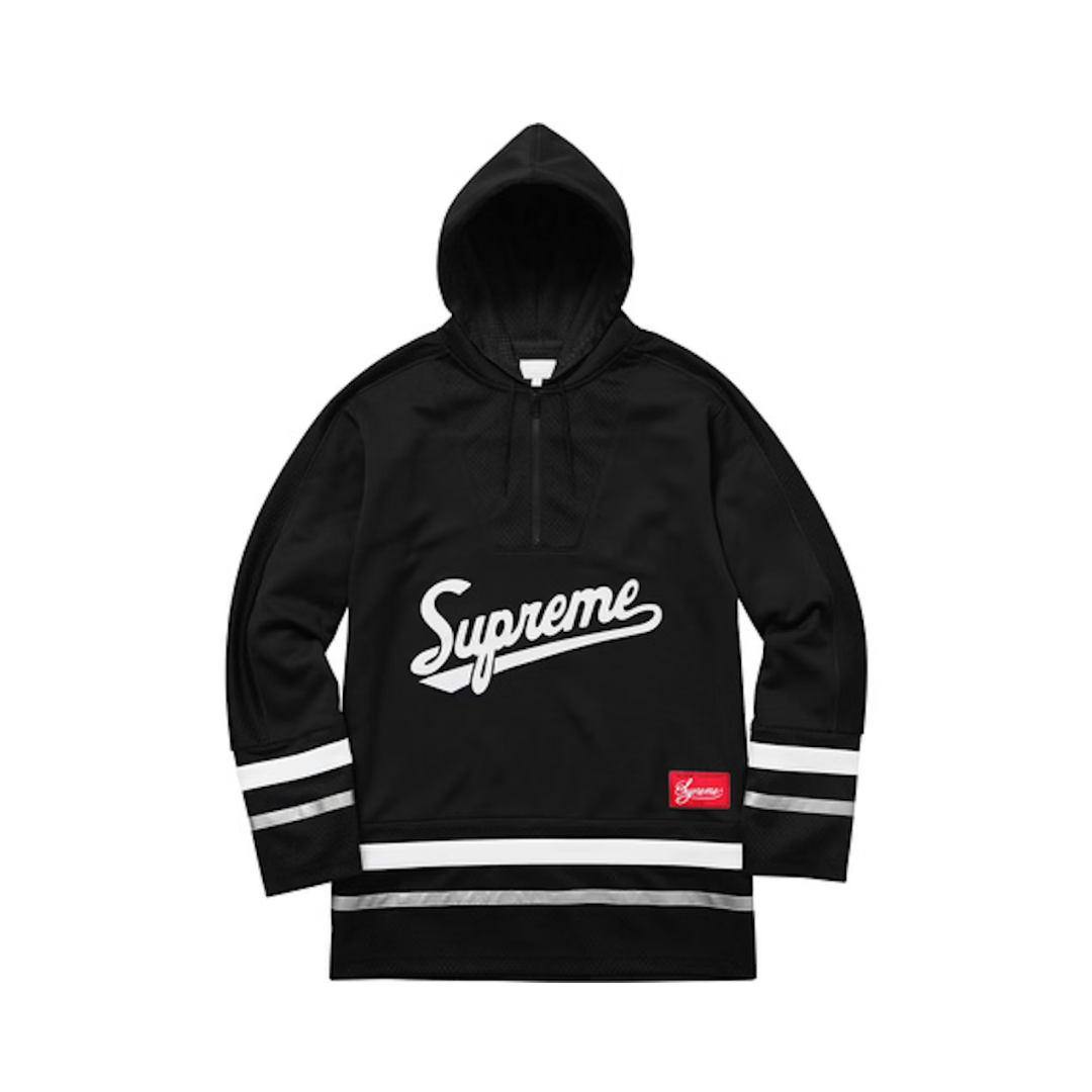Supreme Script Hooded Hockey Top (Black)(FW16)