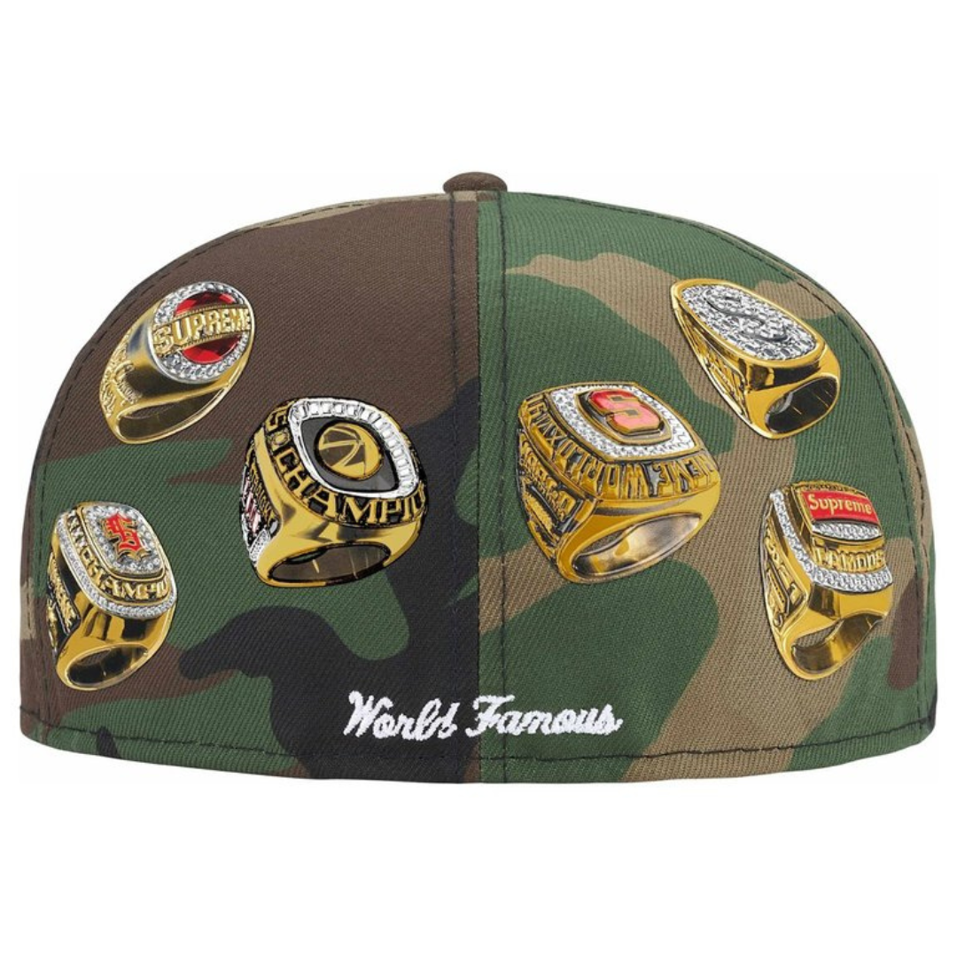 Supreme New Era Rings Box Logo Fitted Hat (Woodland Camo)