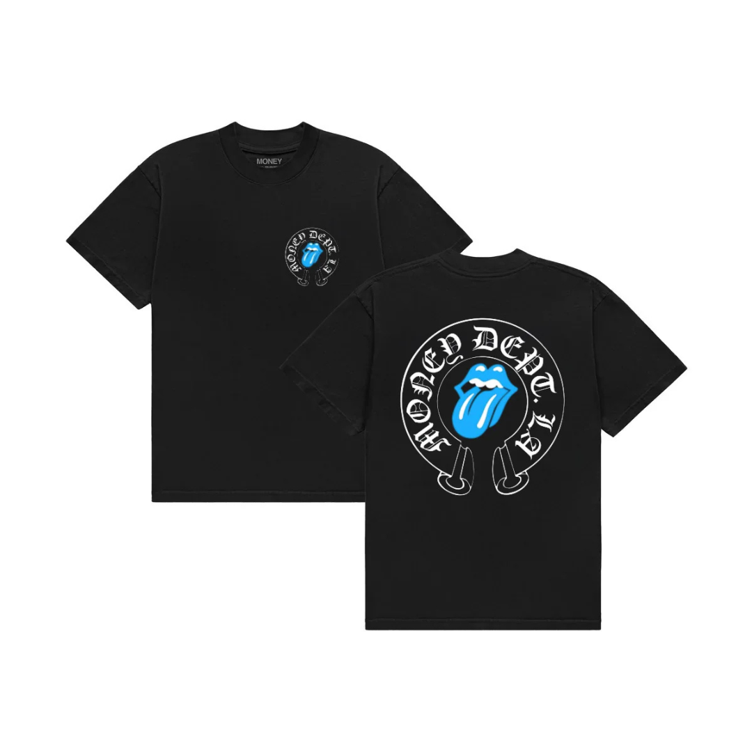 Money Dept Blue Rolling Stone Tee (Black)