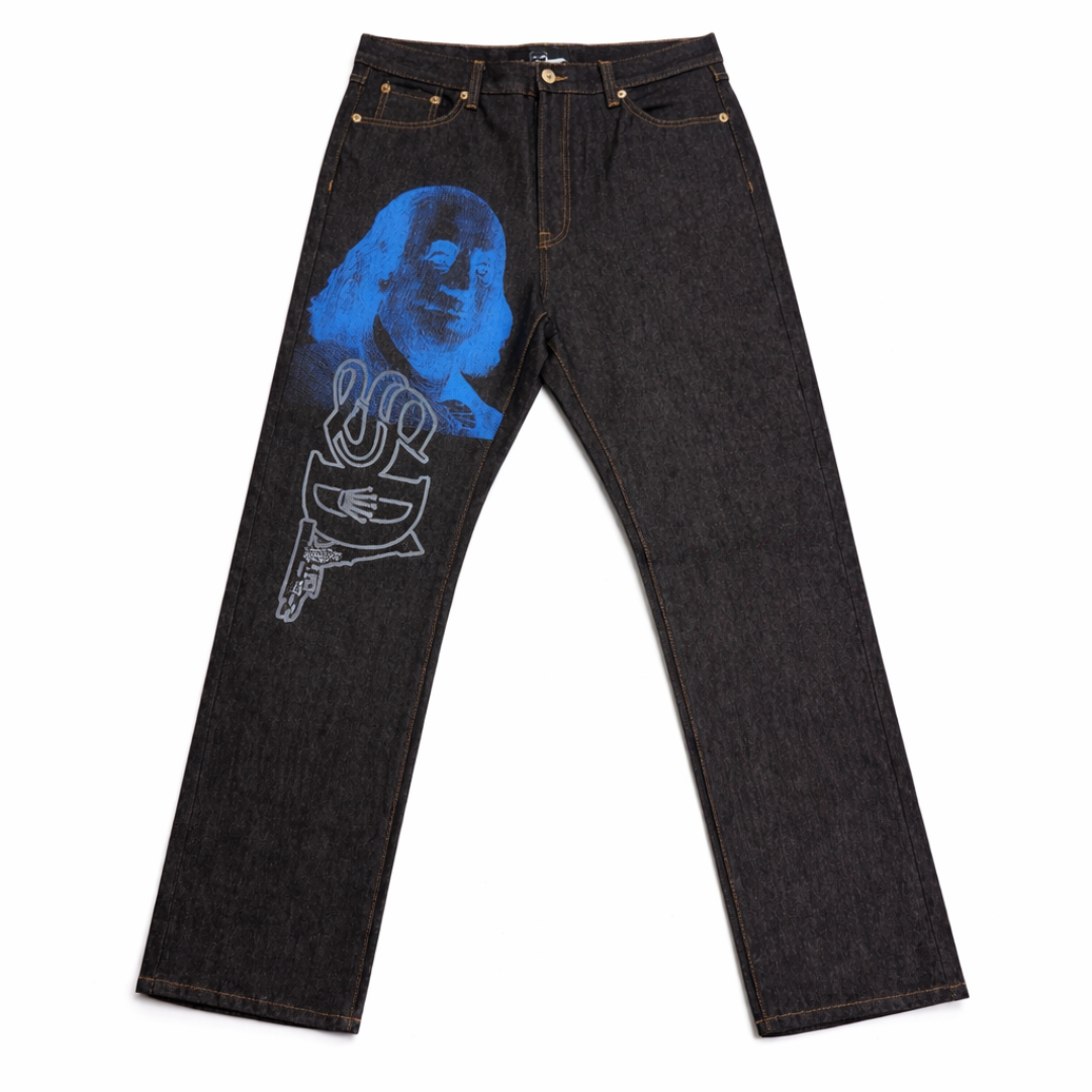 SDL Royal Blue Face Denim Jeans (Charcoal)