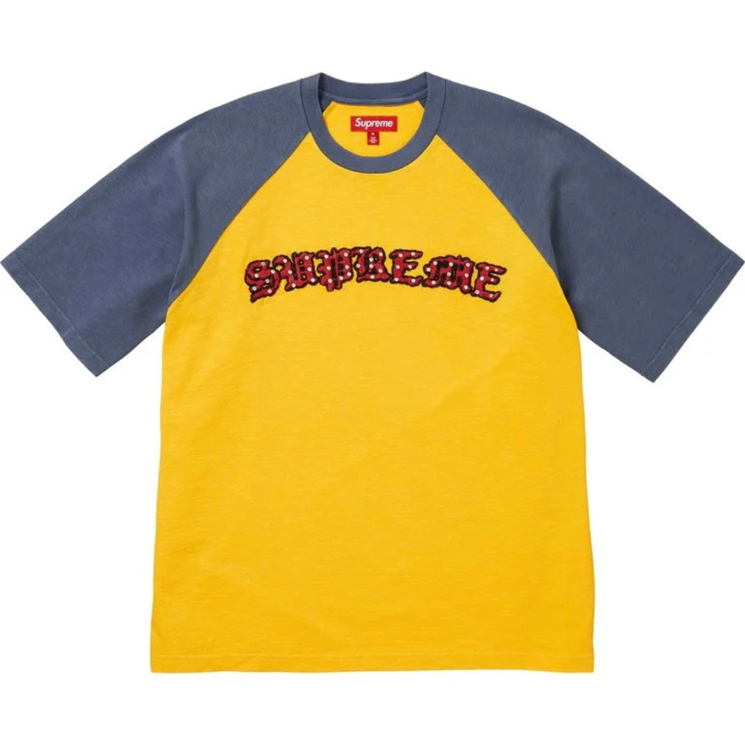 Supreme Rhinestone Raglan S/S Top (Gold)