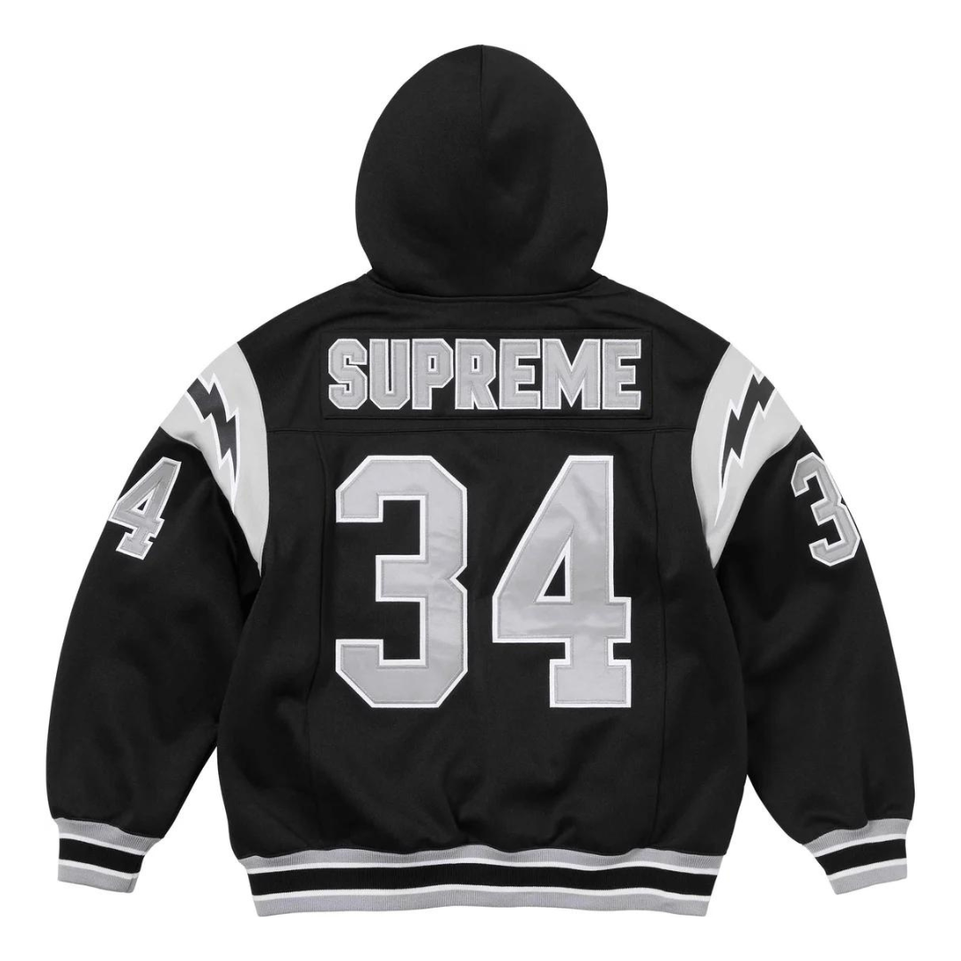 Supreme Football Zip Up Hoodie (Black)