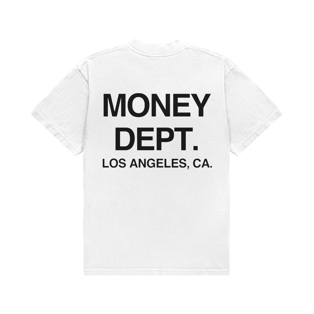 Money Dept Puff Print Tee (White/Black)