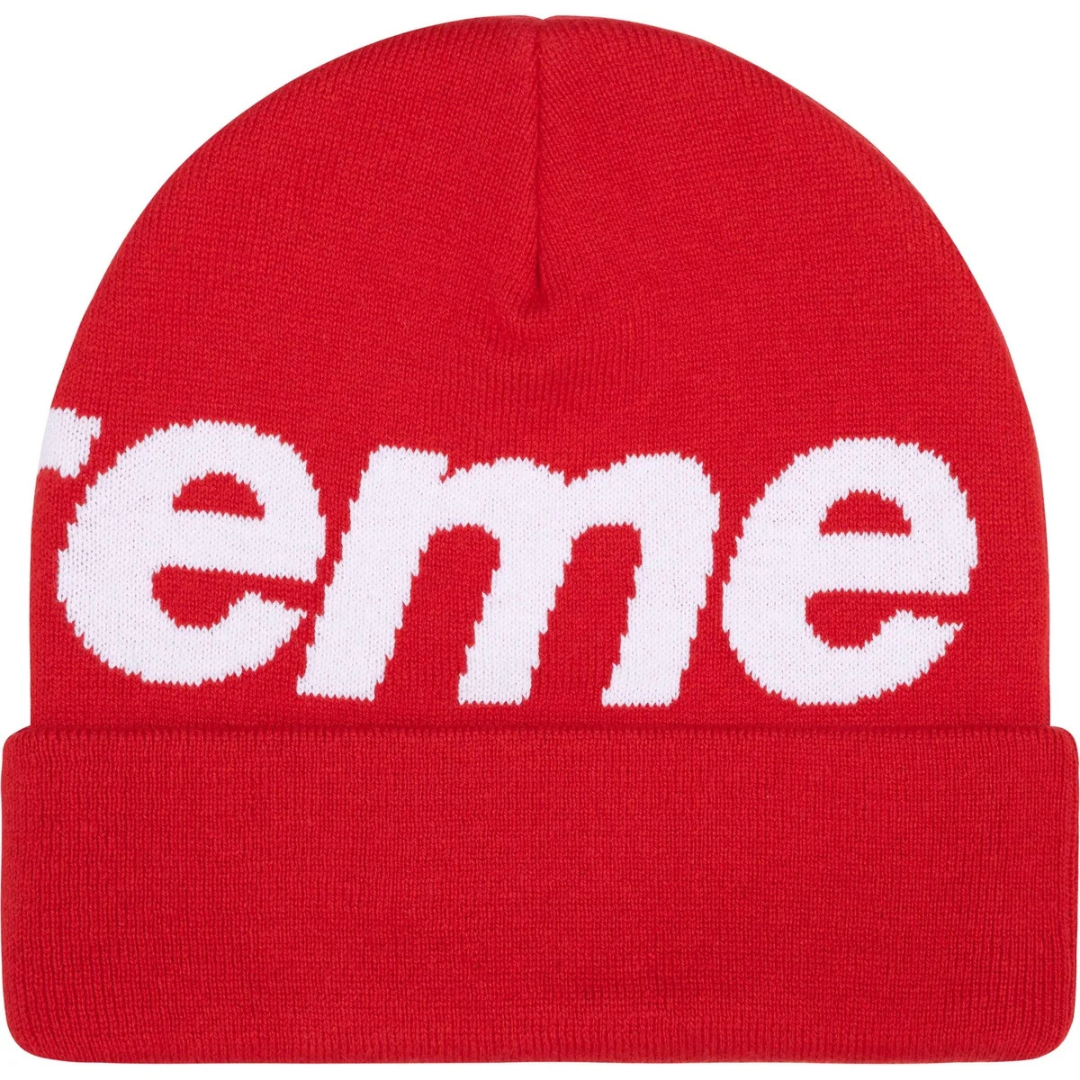 Supreme Big Logo Beanie (Red)(FW25)