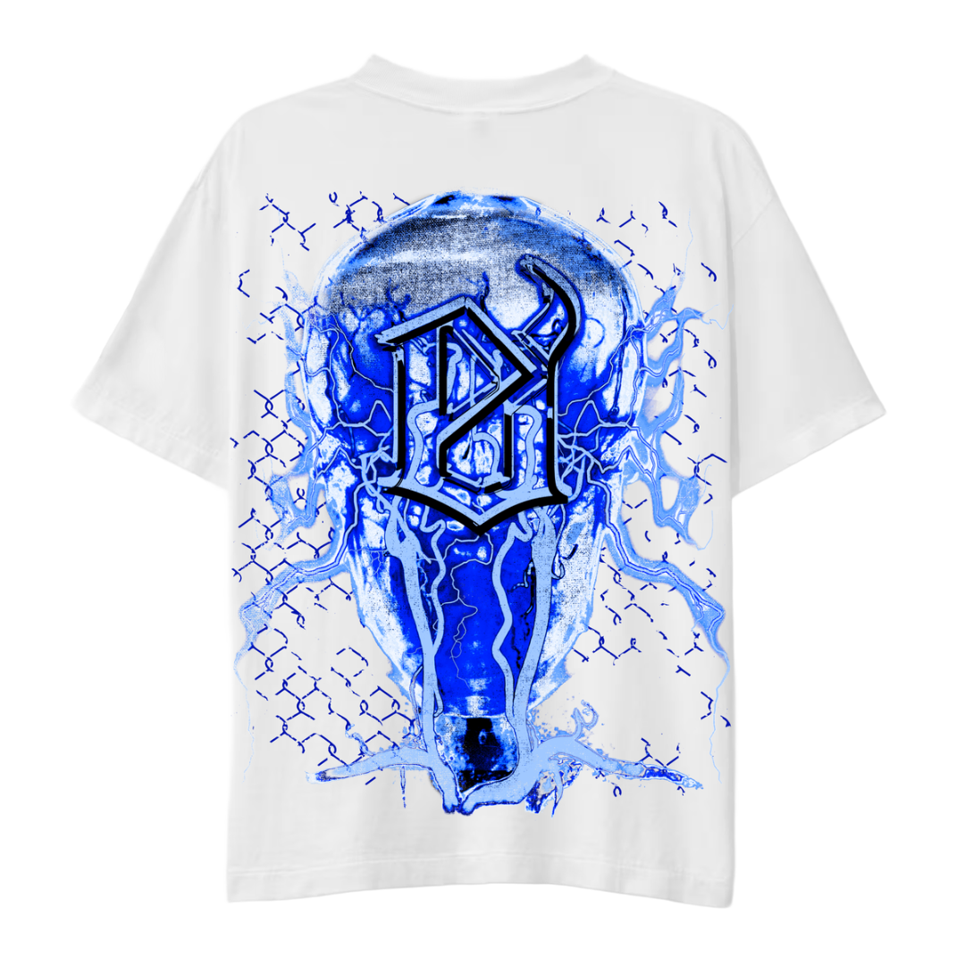 Evil Vice Chrome Cross Tee (White)