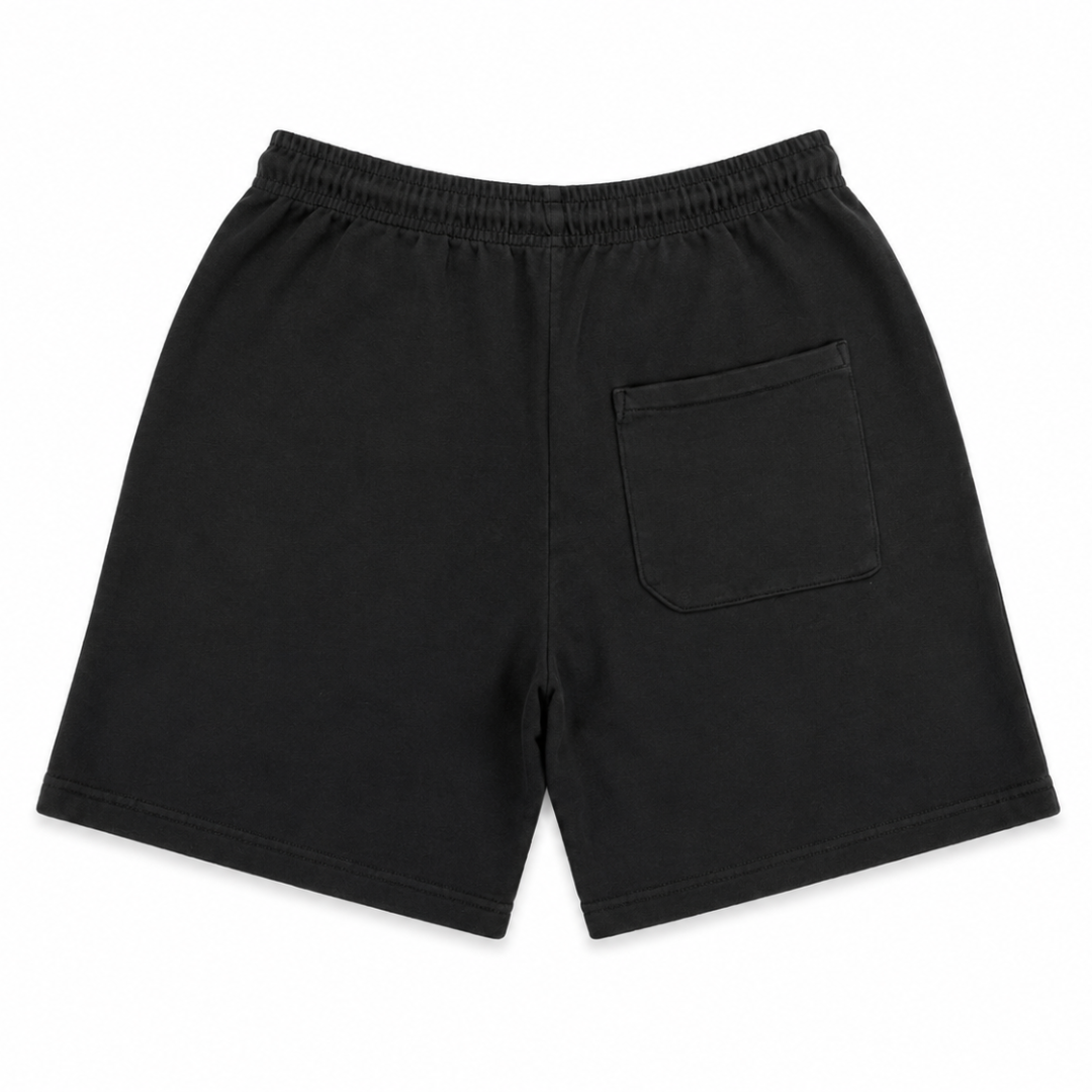 Money Dept Old English Puff Print Shorts (Black)
