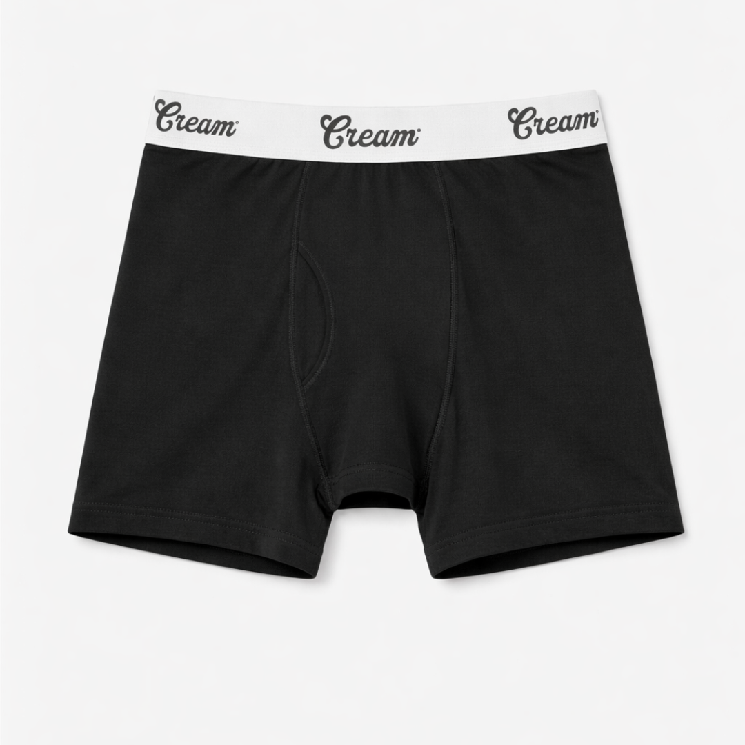 Cream Boxer Briefs (3 Pack)(Black/White)