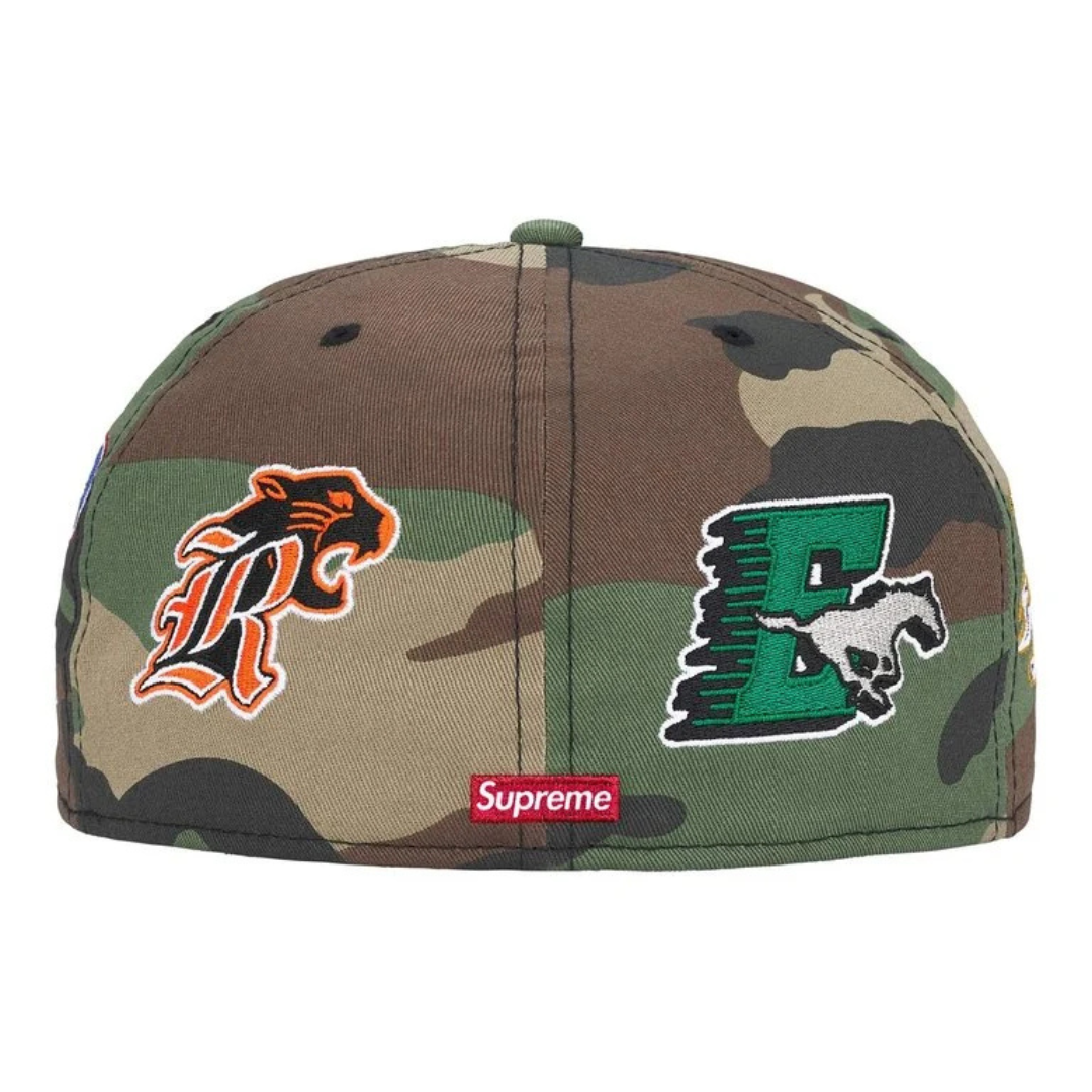 Supreme x New Era S Logo Mascot Fitted Hat (Camo)