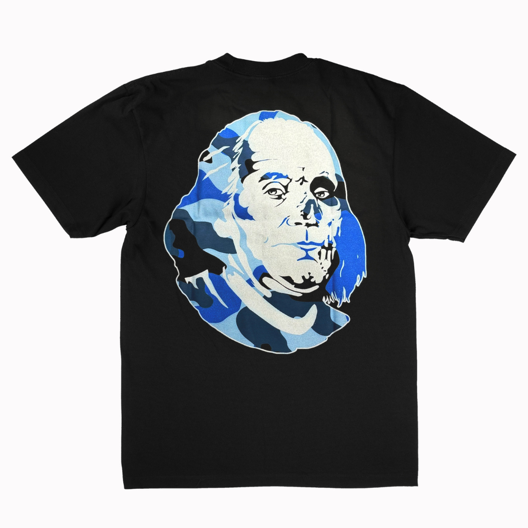 All Cash Font Tee (Black/Blue)
