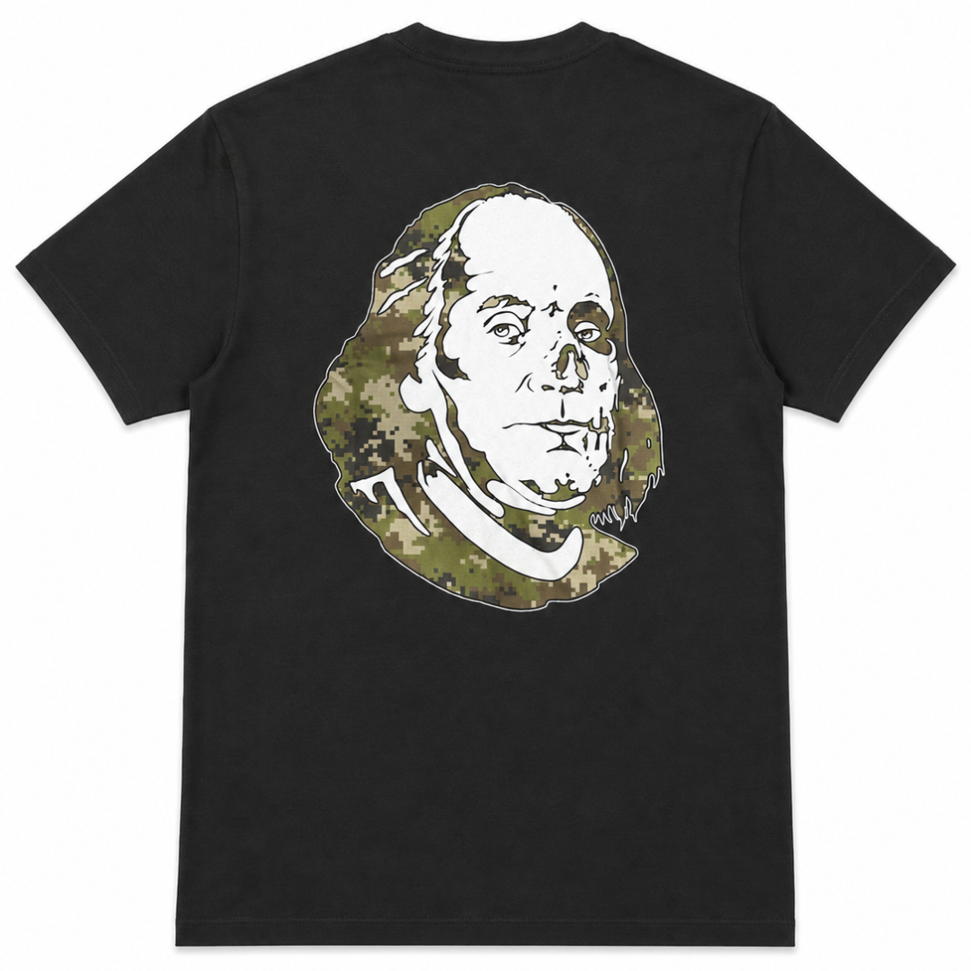 All Cash Font Tee (Black/Green)