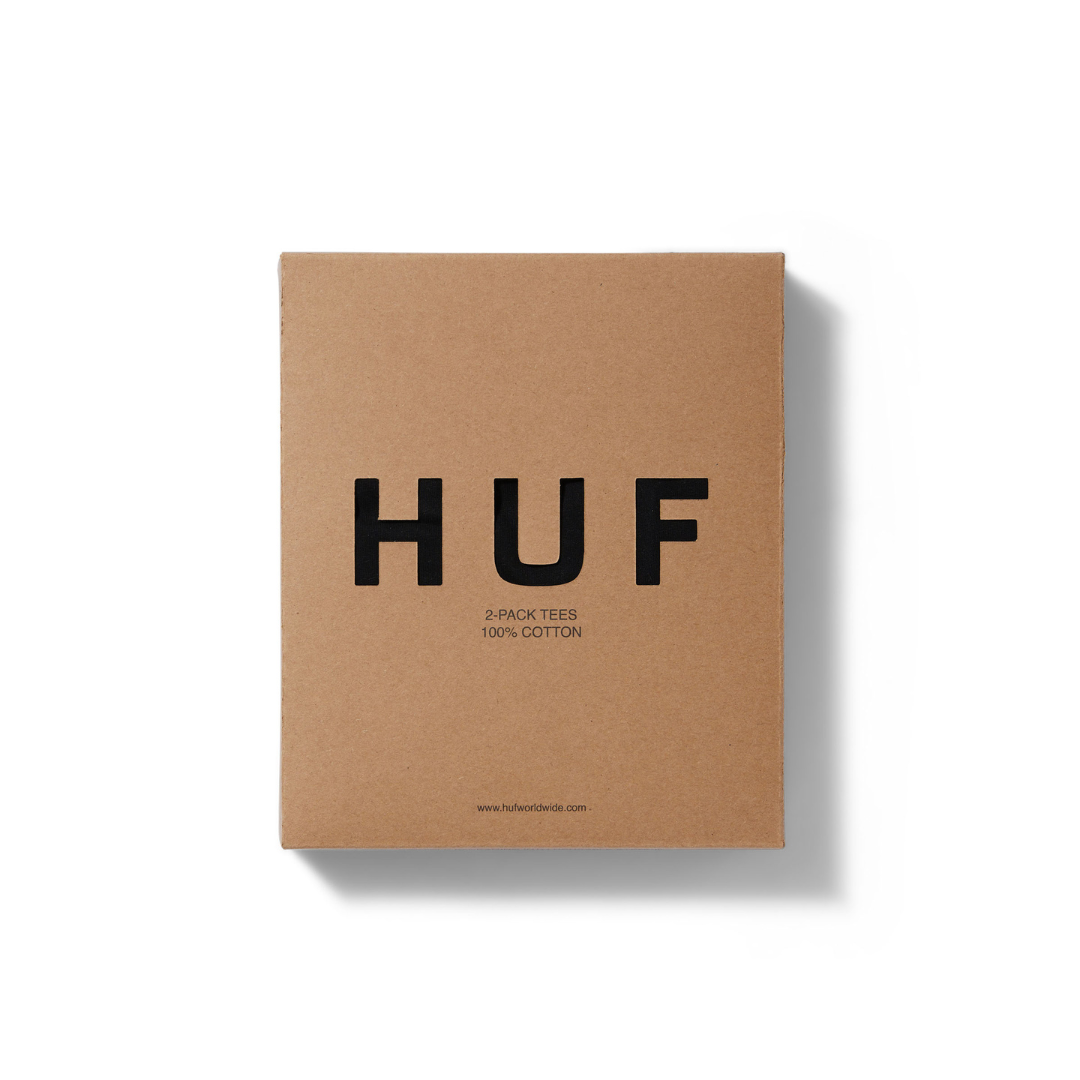 HUF Set 2 Pack Tees (Black)