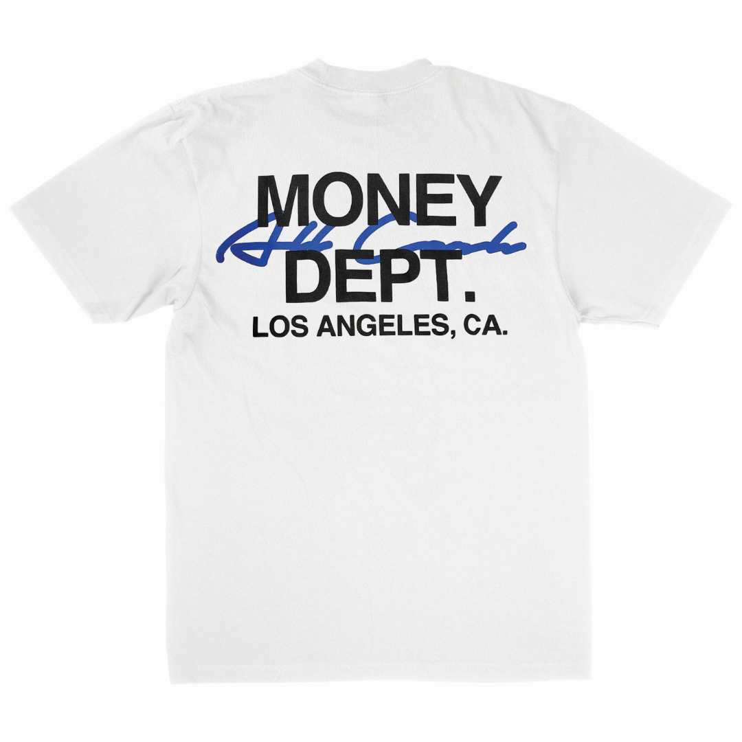 Money Dept x All Cash Classic Tee (White/Blue)