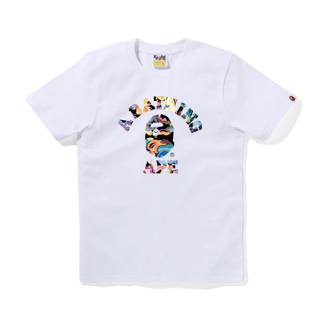 Bape Art Camo College Tee (White)