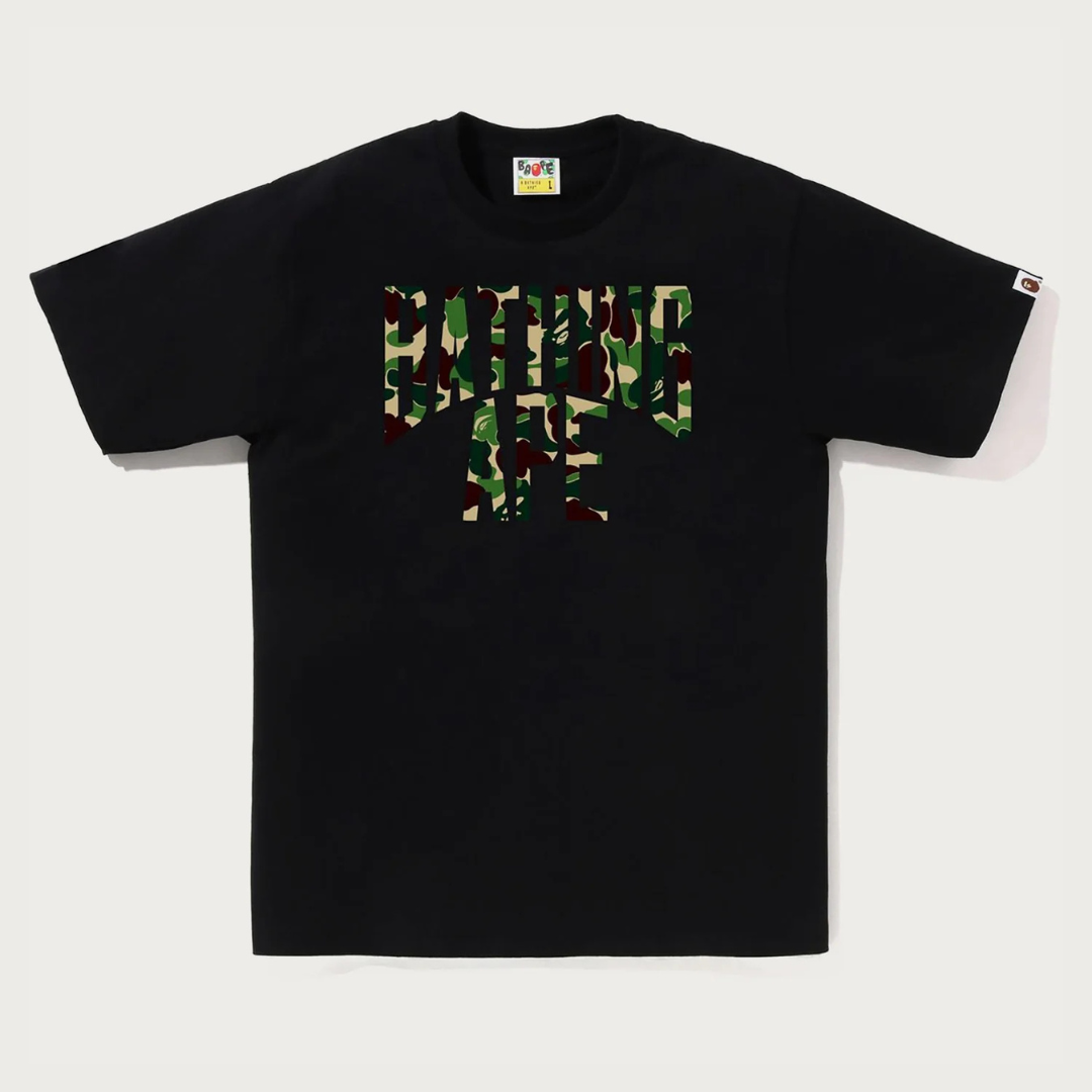 Bape ABC Camo NYC Logo Tee (Black/Green)