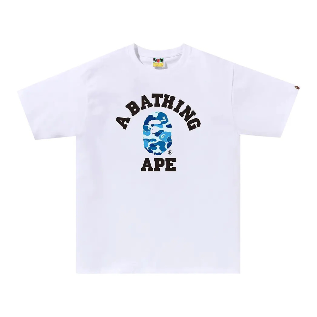 Bape ABC Camo College Tee (White/Blue)