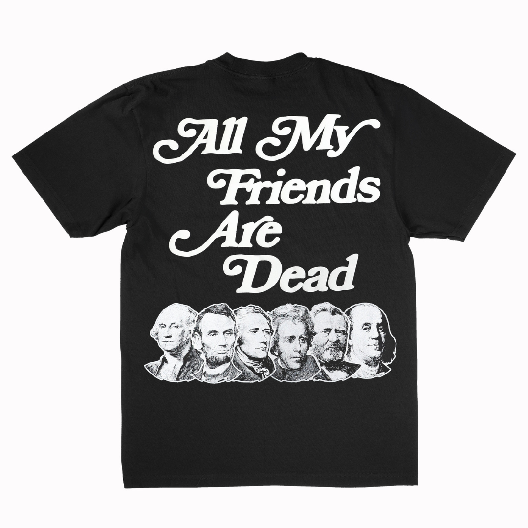 All Cash Friends Puff Print Tee (Black/White)