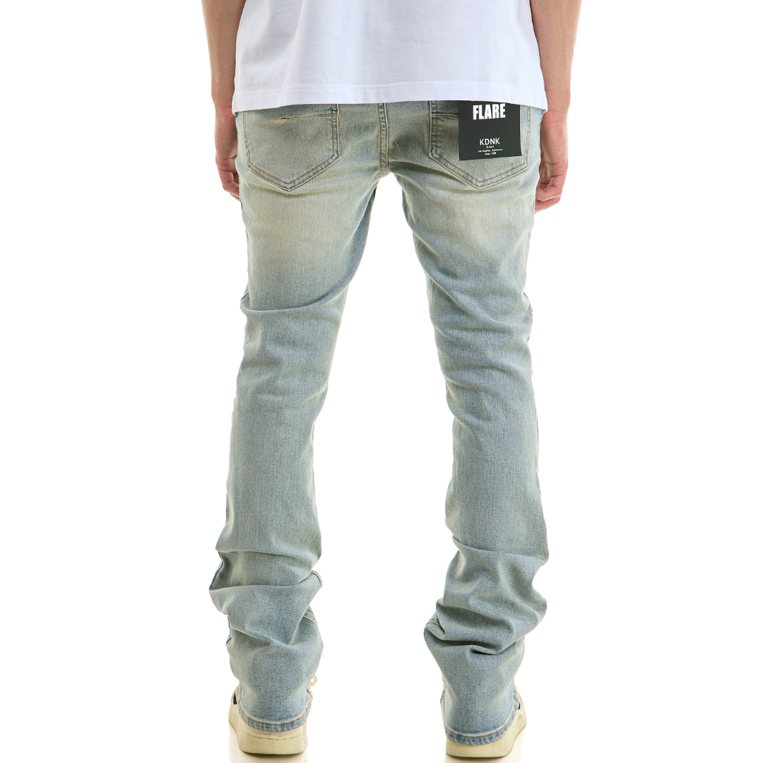 KDNK Skinny Flare Denim Jeans (Blue)(104)