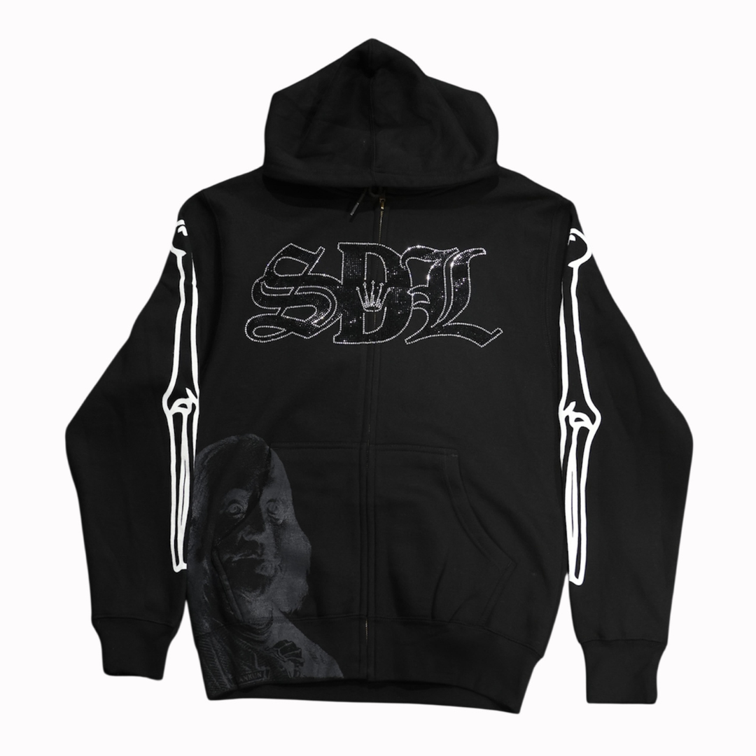 SDL Rhinestone Hoodie (Black)