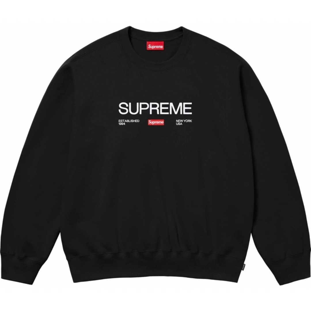 Supreme Established Crewneck (Black)(SS24)
