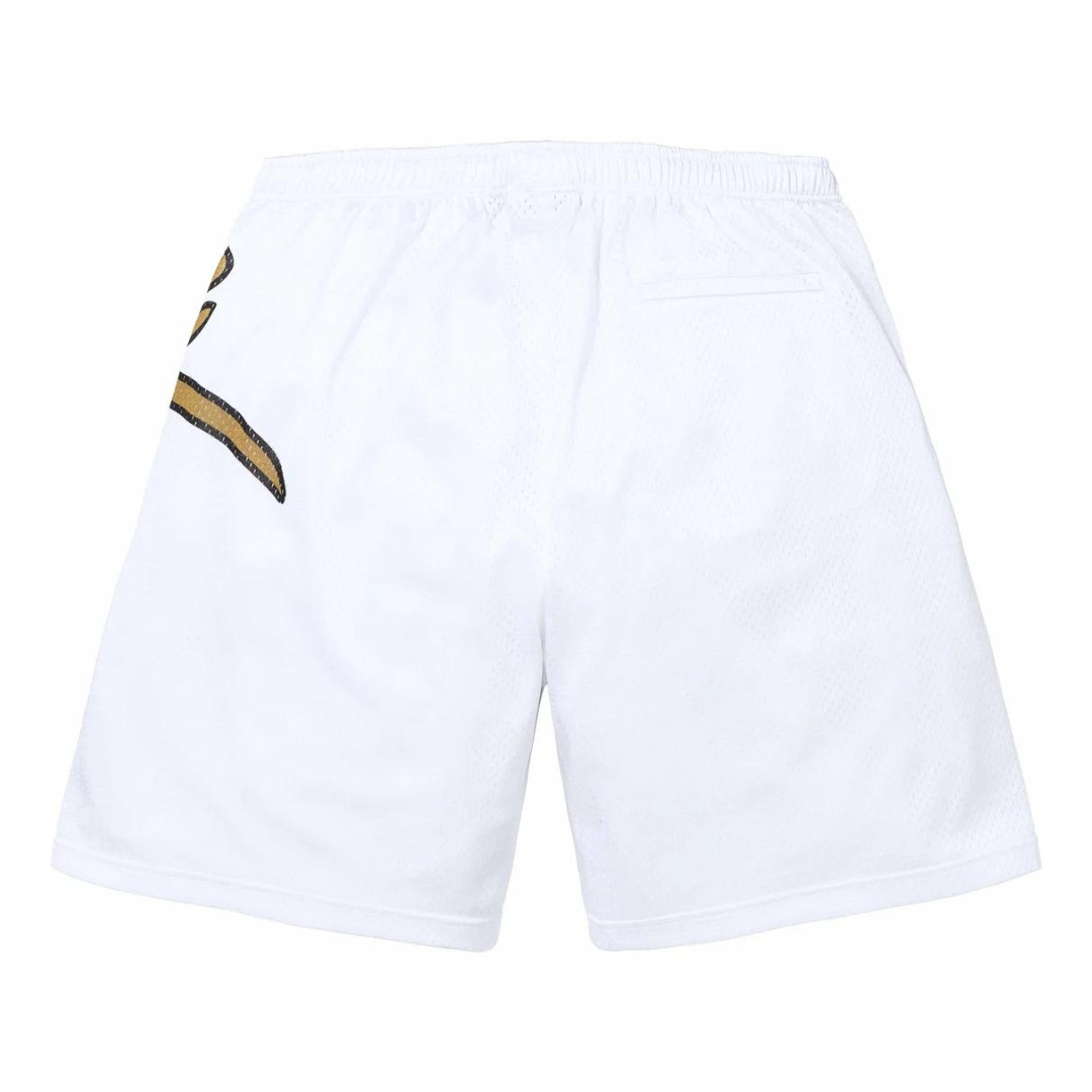Supreme Big Script Mesh Short (White)