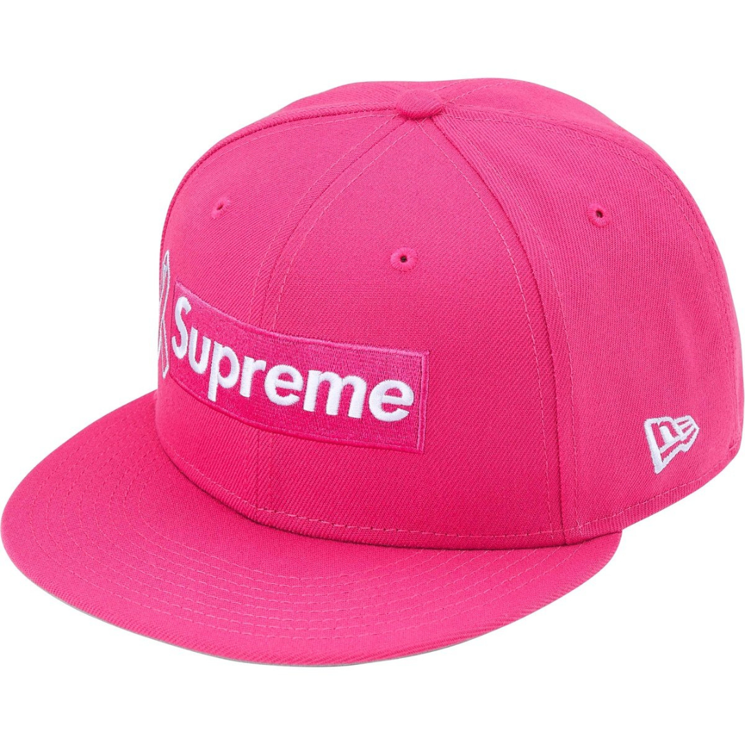Supreme x New Era Breast Cancer Awareness Box Logo Fitted Hat (Pink)