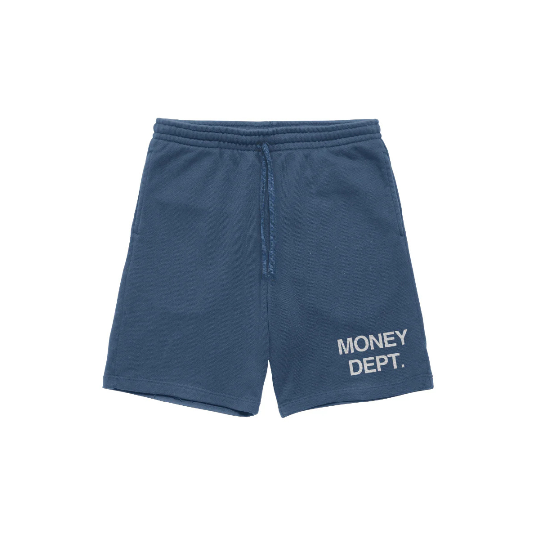Money Dept Shorts (Washed Blue)