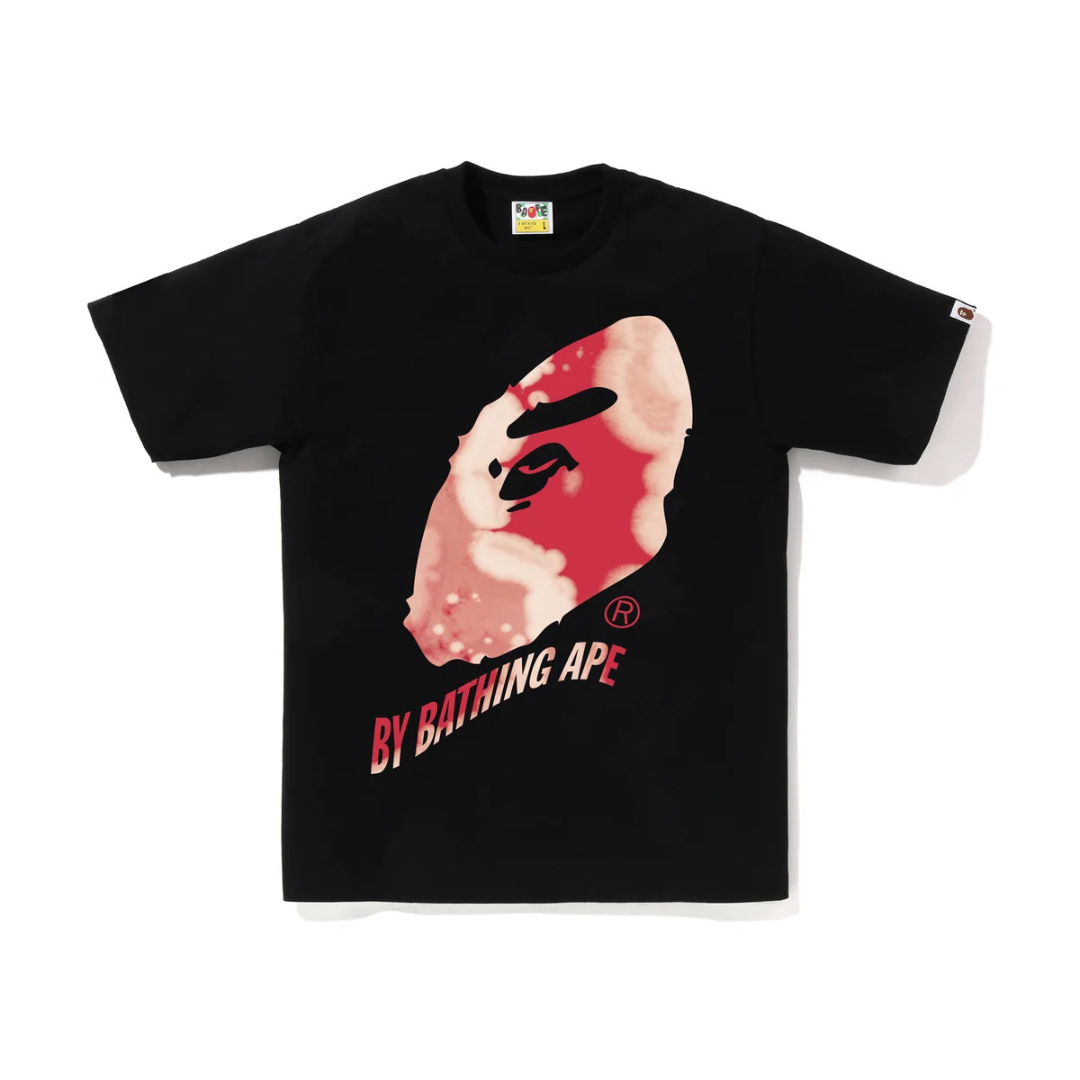 Bape Tie Dye Twist By Bathing Ape Tee (Black/Red)