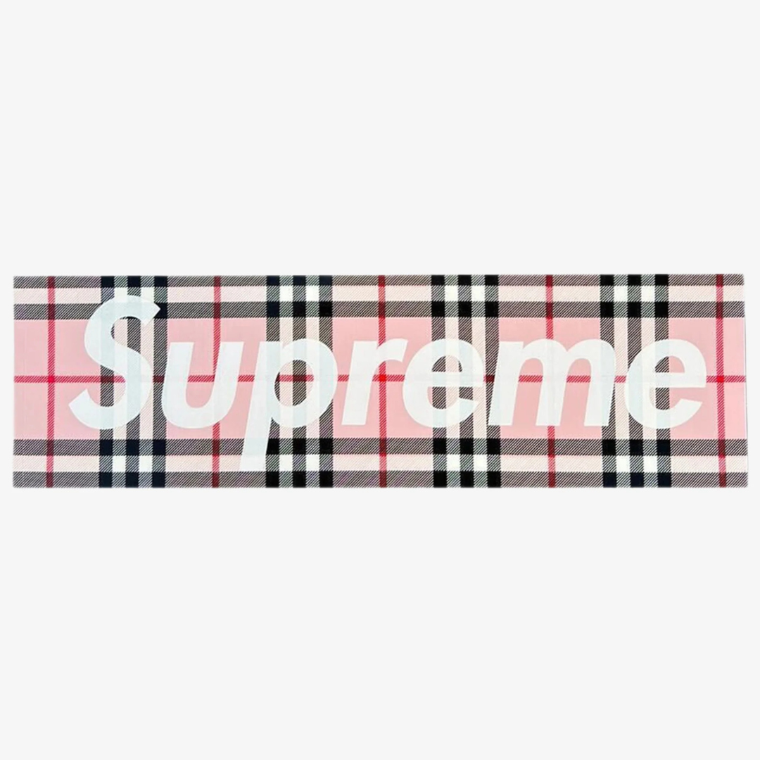 Supreme x Burberry Box Logo Sticker (Pink) – Cream SB Supreme x Burberry Box Logo Sticker (Pink) – Cream SB