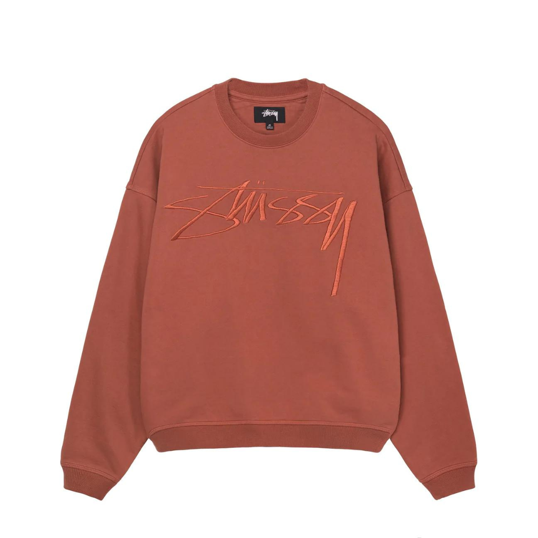 Stussy Relaxed SmoothStock Crewneck (Brick)