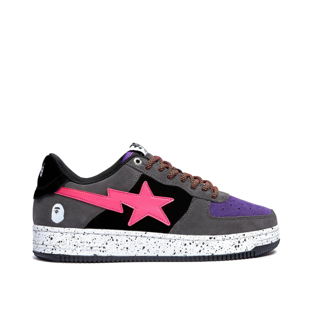 A Bathing Ape Bape Sta (Black/Grey/Pink Suede)