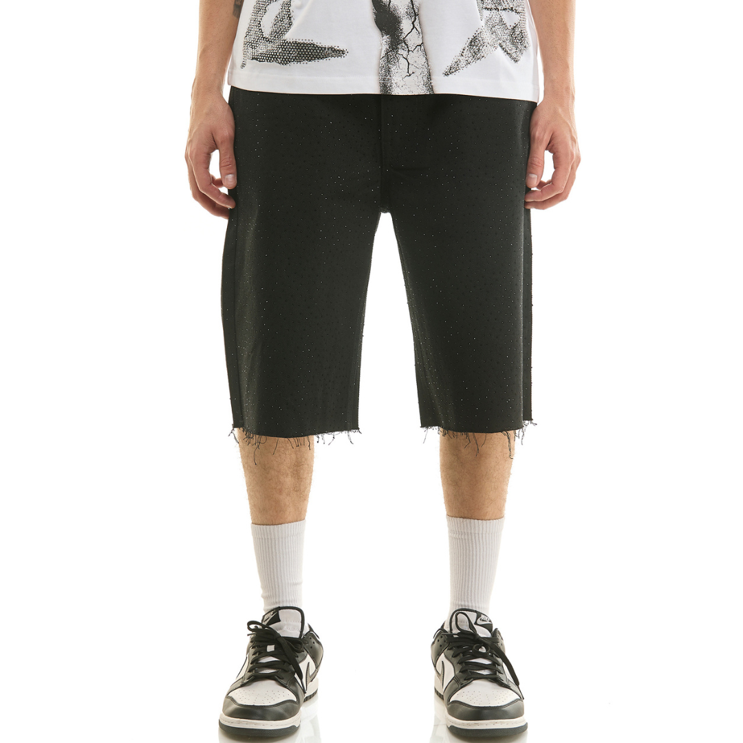 KDNK Rhinestone Shorts (Black)
