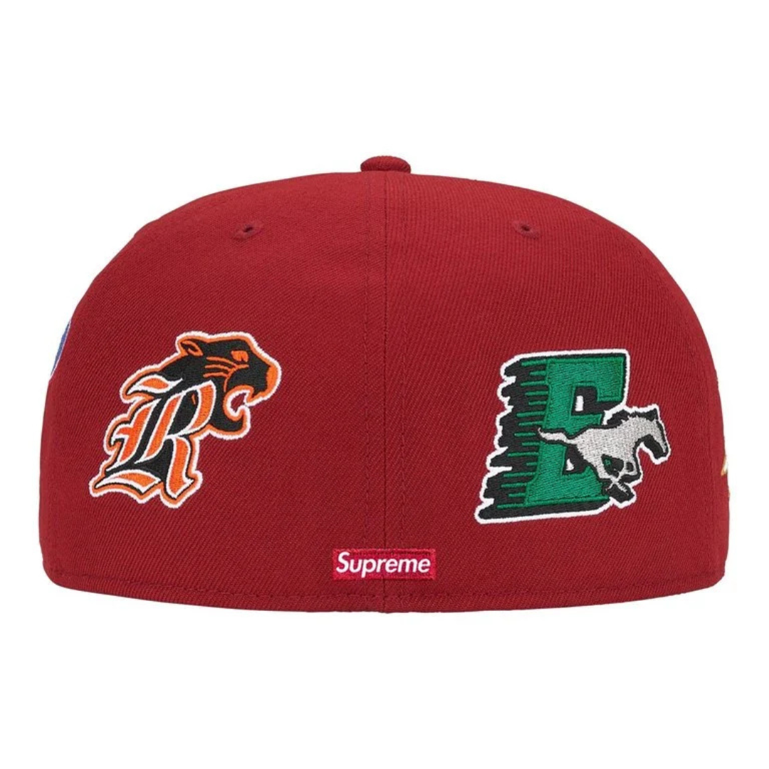 Supreme x New Era S Logo Mascot Fitted Hat (Burgundy)