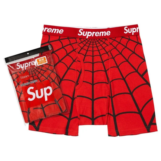 Supreme Hanes Spider-Man Boxer Briefs (2 Pack)(Red)