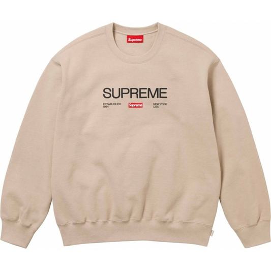 Supreme Established Crewneck (Clay)(SS24)