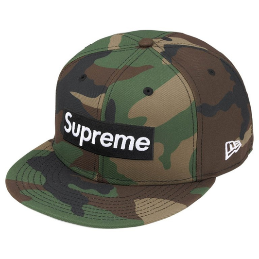 Supreme New Era Rings Box Logo Fitted Hat (Woodland Camo)